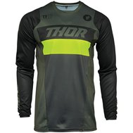 Pánský MX dres THOR PULSE Racer Army Green/Acid